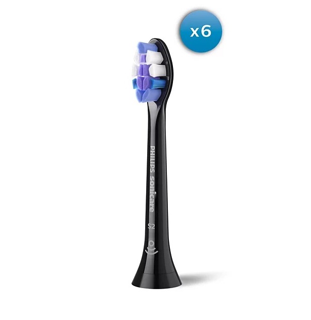 Philips HX6056/88 Sonicare Sensitive | Replacement brush heads | Heads | For adults | Number of brush heads included 6 | Black