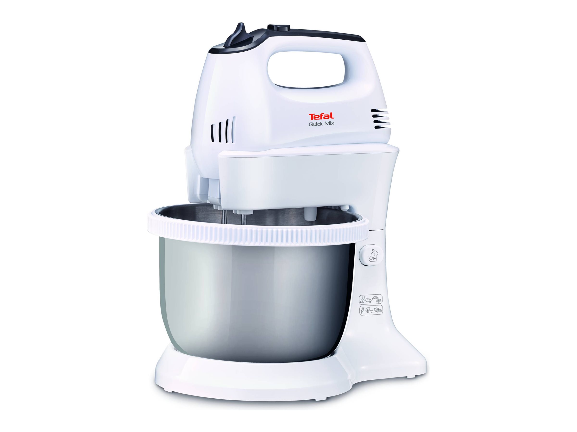 TEFAL HT312138 Quickmix | Hand Mixer | 300 W | Number of speeds 5 | Turbo mode | White/Stainless steel - Image 2