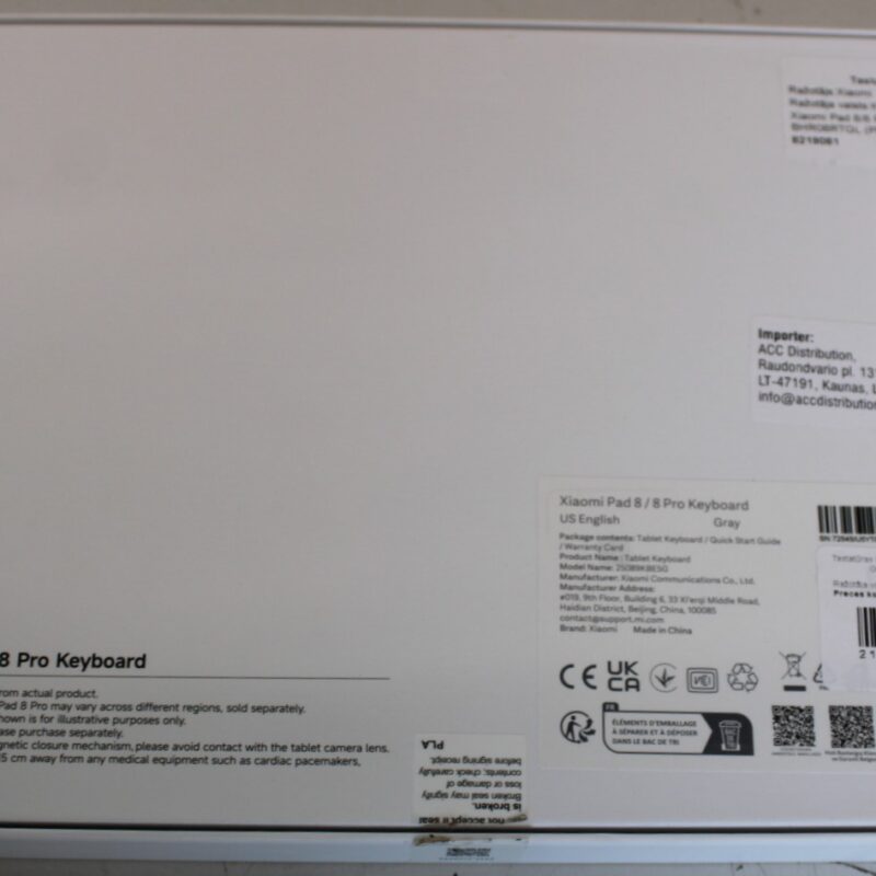 SALE OUT. Xiaomi Pad 8 / 8 Pro Keyboard | SALE OUT. Xiaomi Pad 8/8 Pro Keyboard | Gray | UNPACKED - Image 2