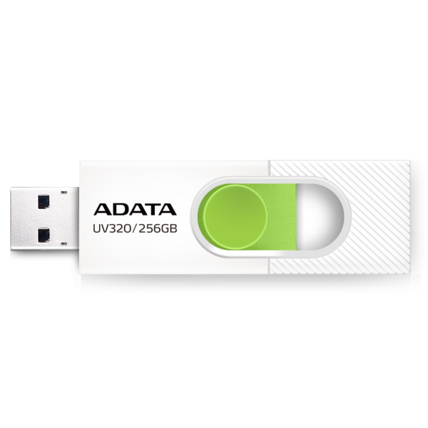 ADATA | USB Flash Drive | UV320 | 256 GB | USB Type-A | White/Green