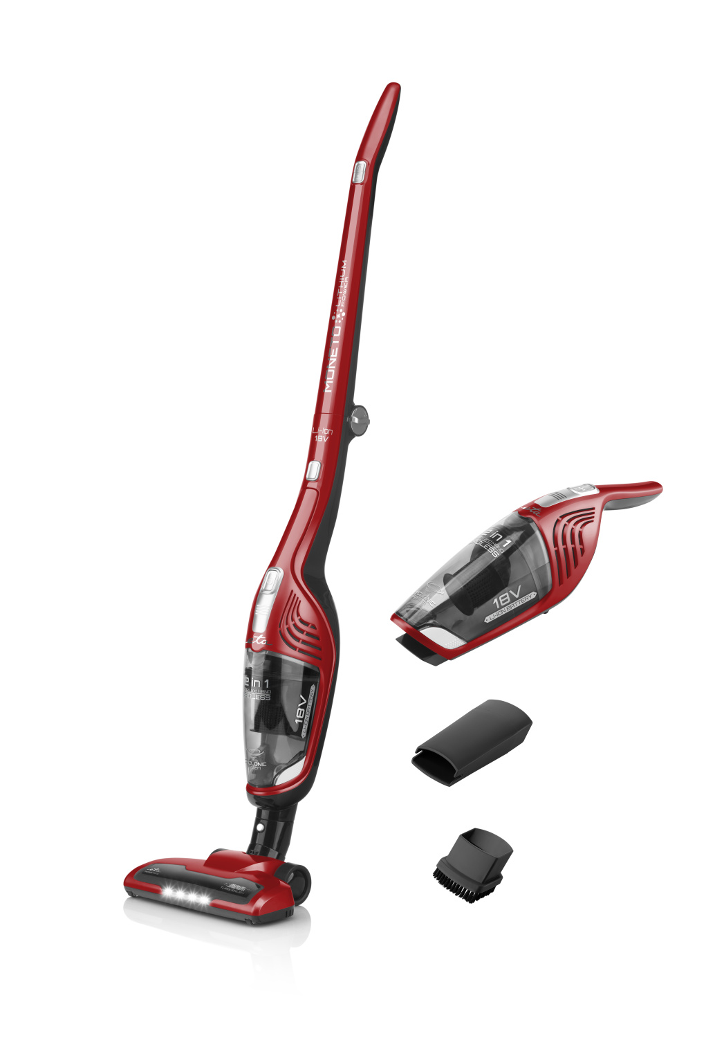ETA | Vacuum Cleaner | ETA445390000 Moneto II | Cordless operating | Handstick 2in1 | N/A W | 18 V | Operating time (max) 45 min | Red/Black - Image 2