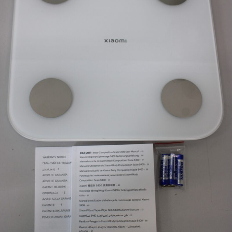 SALE OUT. Xiaomi | Body Composition Scale S400 | DAMAGED PACKAGING, USED, SCRATCHED ON BACK | Body fat analysis | Body Mass Index (BMI) measuring | Maximum weight (capacity) 150 kg | Warranty 24 month(s) - Image 3