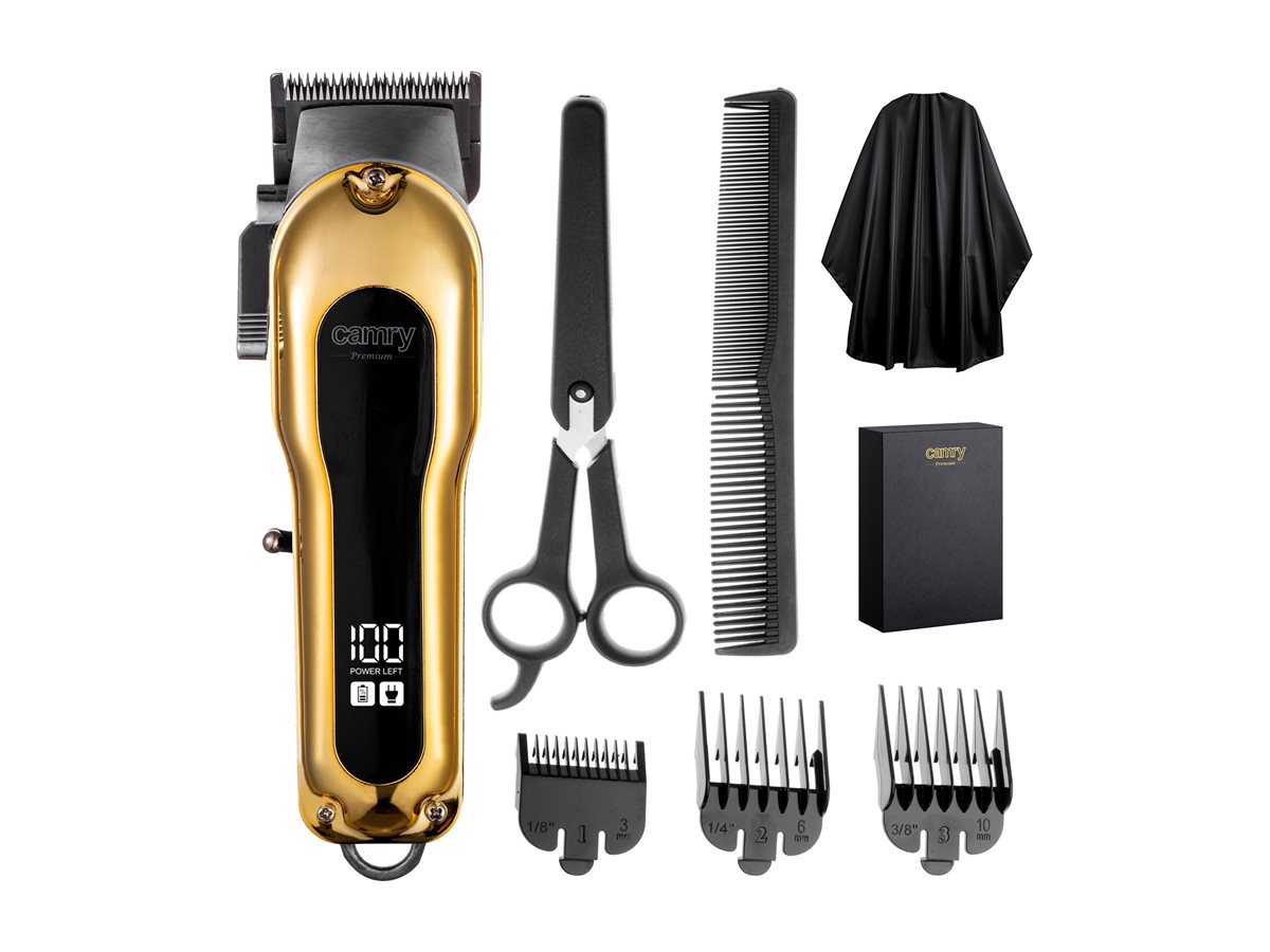 Camry Hair clipper with LCD display | CR 2844 | Cordless | Number of length steps 4 | Gold - Image 15