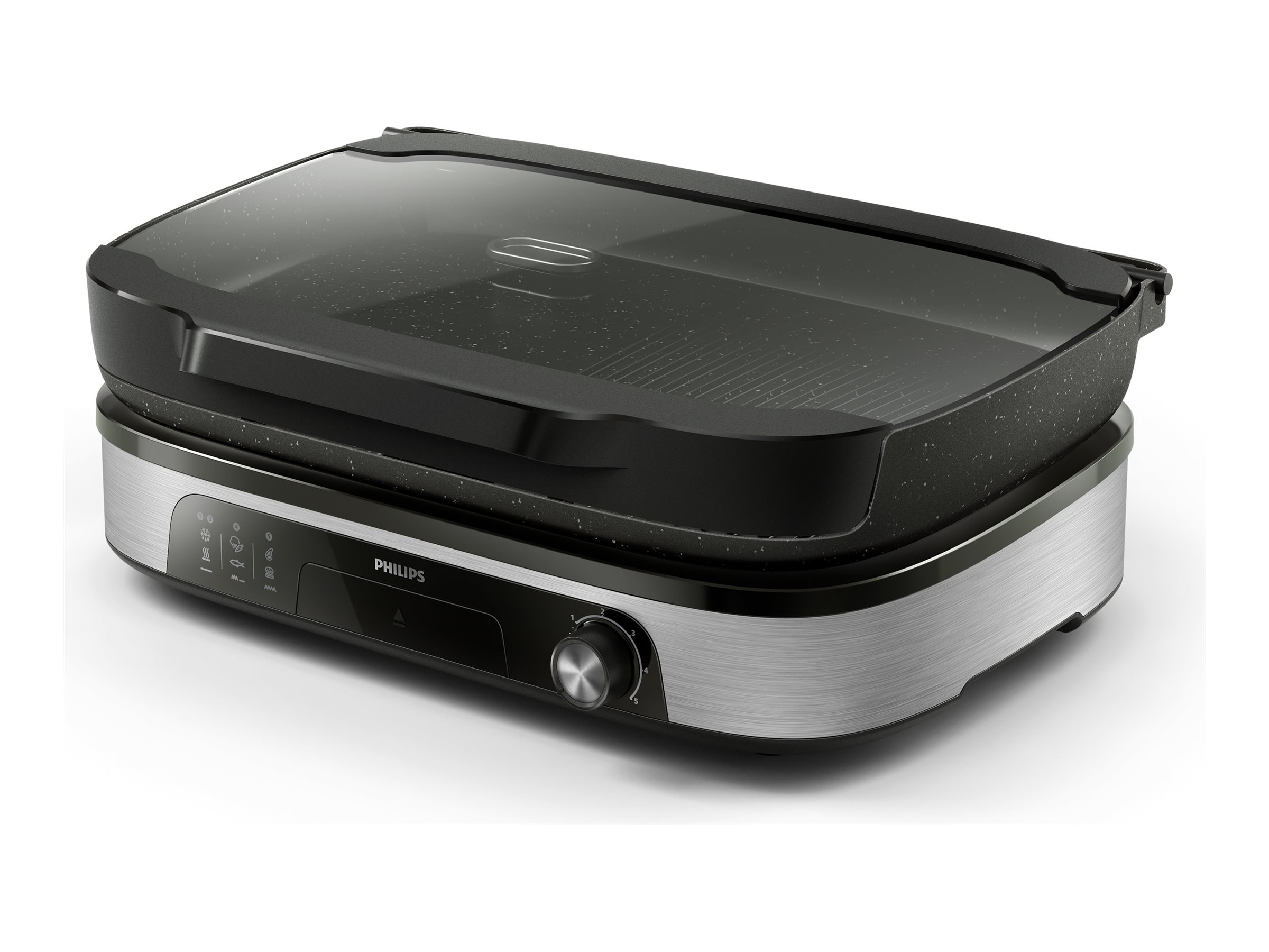 Philips Table Grill | HD6212/90 | 2400 W | Black/Stainless Steel - Image 2