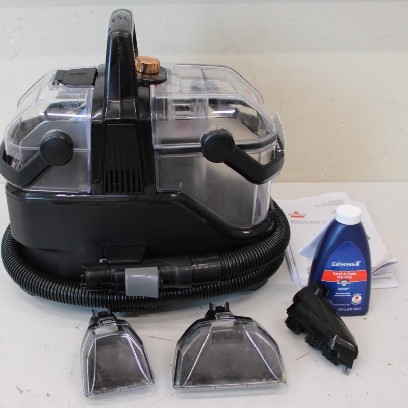 SALE OUT. Bissell | Portable Carpet and Upholstery Cleaner | SpotClean HydroSteam Pro | Corded operating | Washing function | 1000 W | - V | Black | Warranty 24 month(s) | DAMAGED PACKAGING, USED, DIRTY,SCRATCHES,MISSING HYDRORINSE TOOL - Image 3