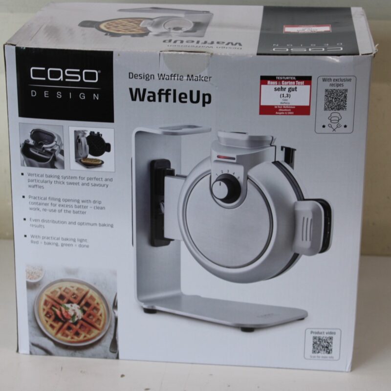 SALE OUT. Caso WaffleUp | Waffle Maker | 800 W | Number of pastry 1 | Waffle | Silver | UNPACKED, DAMAGED PACKAGING, MISSING INNER PACKAGING - Image 3