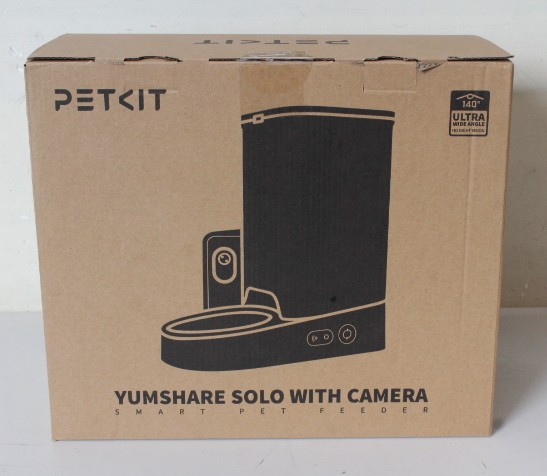 SALE OUT. Petkit P571 (D4H) YumShare Solo Feeder with camera | PETKIT Feeder with Camera | P571 YumShare Solo | Capacity 3 L | White | USED, SCRATCHED ON BOWL, DIRTY | 24 month(s)