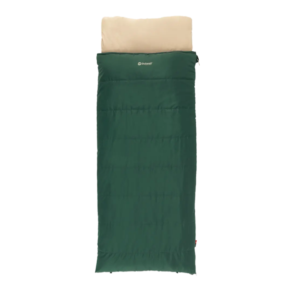 Outwell Contour Prime Green | Sleeping Bag | 220 x 85 cm | -13 to 16 °C | 2-way L-shape open-end with auto lock