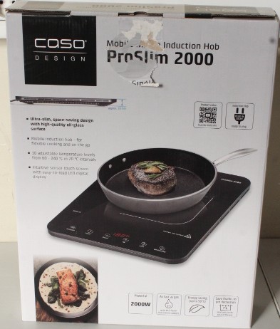SALE OUT. Caso ProSlim 2000 2236 Mobile single induction hob, Glass, Sensor-touch, Black | Caso Mobile Single Hob | ProSlim 2000 | Induction | Number of burners/cooking zones 1 | Touch | Timer | Black | DAMAGED PACKAGING, MISSING INNER PACKAGING