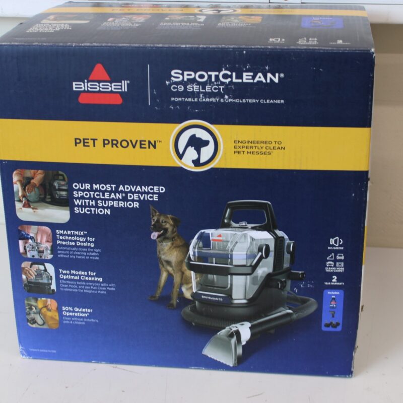 SALE OUT. Bissell SpotClean C9 Select Portable Carpet & Upholstery Cleaner | Bissell Portable Carpet and Upholstery Cleaner | SpotClean C9 Select | Corded operating | Washing function | 400 W | 24 month(s) | 25.9 V | Black/Warm White/Silver | USED, SCRATCHES, DIRTY - Image 4