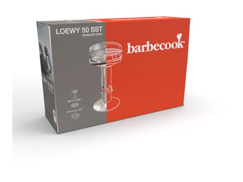Barbecook Charcoal Barbecue Loewy 50 SST, 51.5 x 56 x 99 cm | BC-CHA-1005 | Silver - Image 5