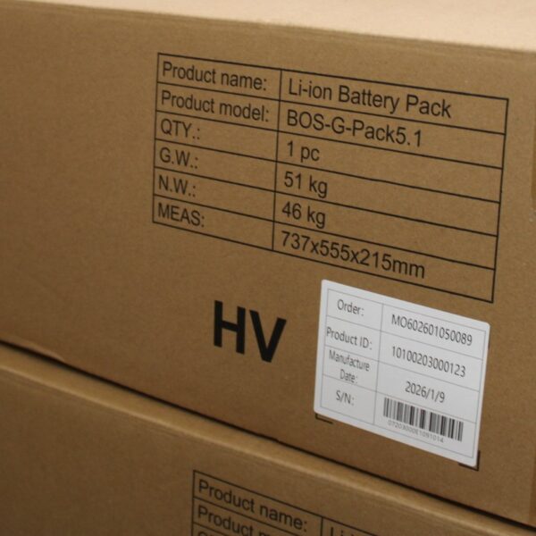 SALE OUT. DEYE ESS HV BOS-G PRO Battery Module 5.12 kWh HV | Deye ESS HV BOS-G PRO Battery Module 5.12 kWh HV | 120 month(s) | DEMO