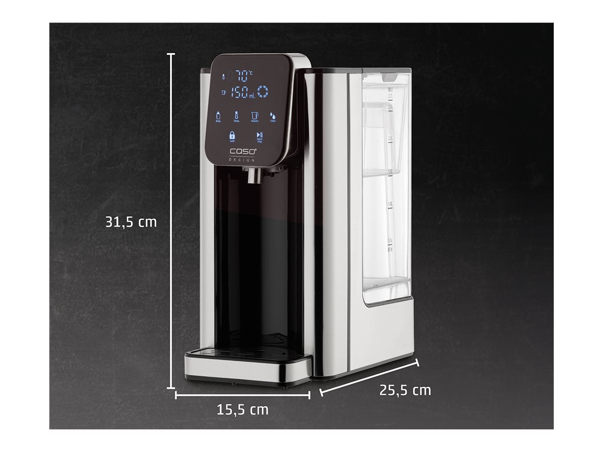 Caso HW 666 Inox | Turbo Hot Water Dispenser | Electric | 2200-2600 W | 2.7 L | Plastic/Stainless Steel | Stainless steel/Black - Image 6
