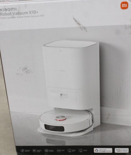 SALE OUT. Xiaomi Robot Vacuum X10+ EU | Xiaomi Robot Vacuum | X10+ EU | Wet&Dry | Operating time (max) 120 min | Lithium Ion | 5200 mAh | Dust capacity 0.35 L | 4000 Pa | White | Battery warranty 22 month(s) | ITEM USED, DIRTY AND SCRATCHED POWER STATION