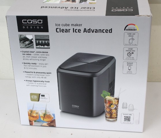 SALE OUT. Caso Ice Cube Maker | Clear Ice Advanced | Power 130 W | Capacity 1.5 L | Matt Black | UNPACKED, SMALL SCRATCHED  ON TOP, MISSING INNER PACKAGING