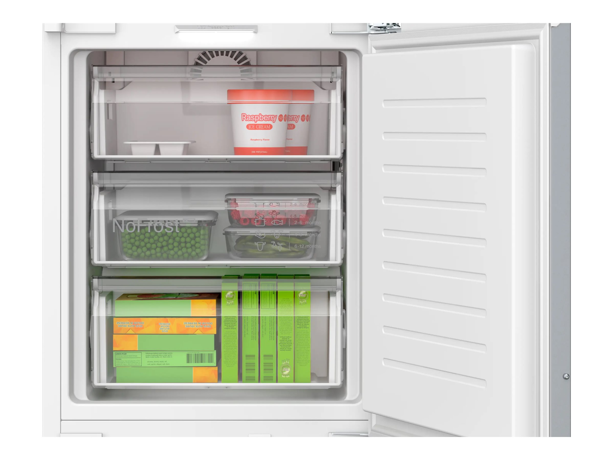 Bosch KIN96ADC0 Built-in Refrigerator, Freestanding, Height 193.5cm, E, Fridge net capacity 215 L, Freezer net capacity 75 L, Black - Image 3