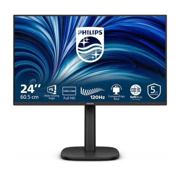 Philips 24B2N3200J/00 | 24 " | IPS | FHD | 16:9 | 120 Hz | 4 ms | 1920 x 1080 pixels | HDMI ports quantity 1 | Black