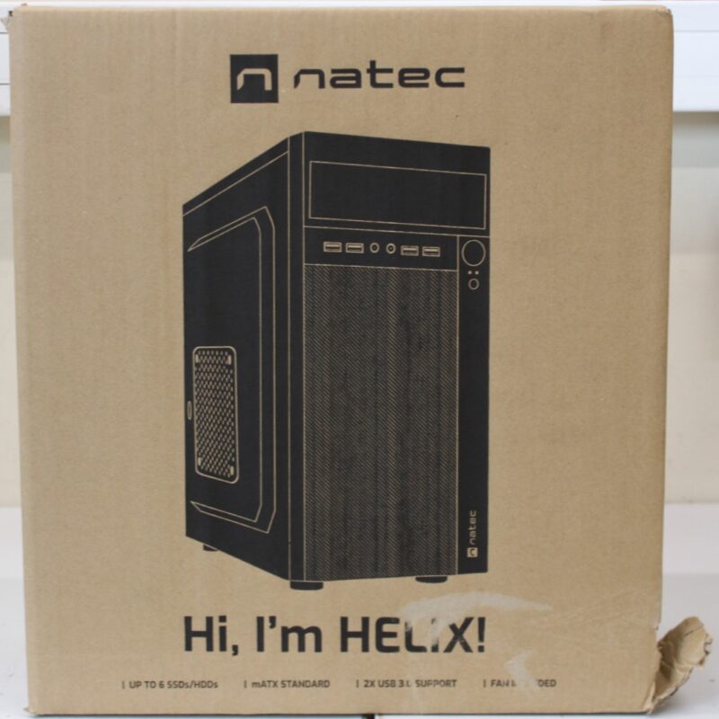 SALE OUT. | Natec | PC Case | Helix Matx | Black | Mini Tower | DAMAGED PACKAGING, DENTED ITEM BODY