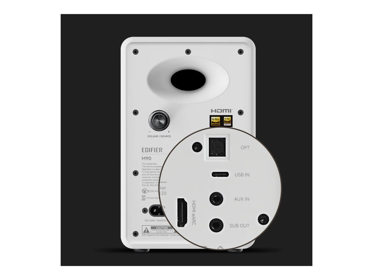 Edifier Compact Active Speaker | M90 | 100 W | Bluetooth | Wireless connection | White - Image 15