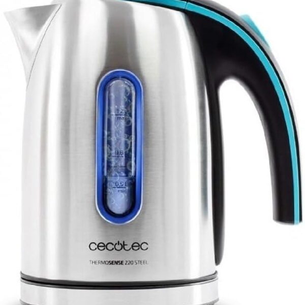 Cecotec Kettle | ThermoSense 220 Steel | Electric | 1630 W | 1.2 L | Stainless Steel | 360° rotational base | Stainless Steel