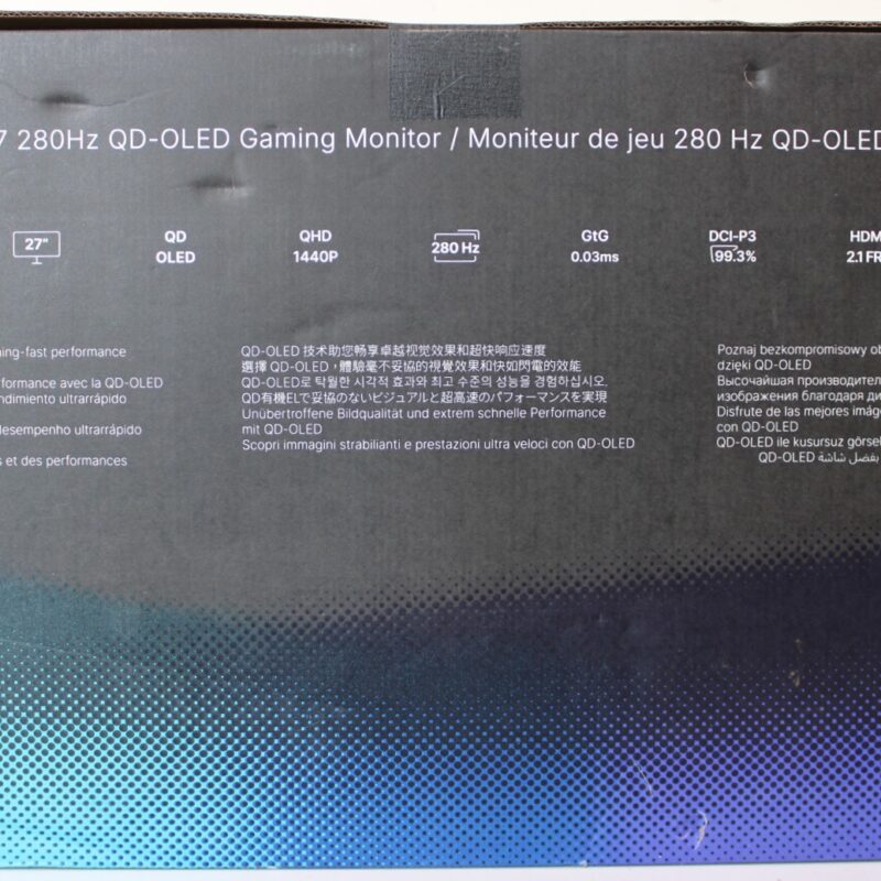 SALE OUT. Dell LCD AW2725D 27" QD-OLED QHD/2560x1440/HDMI,DP,USB-C/Black | Dell | AW2725D | 27 " | QD-OLED | QHD | 16:9 | 280 Hz | 0.03 ms | 2560 x 1440 pixels | 250 cd/m² | HDMI ports quantity 2 | Warranty 36 month(s) | DAMAGED PACKAGING - Image 2