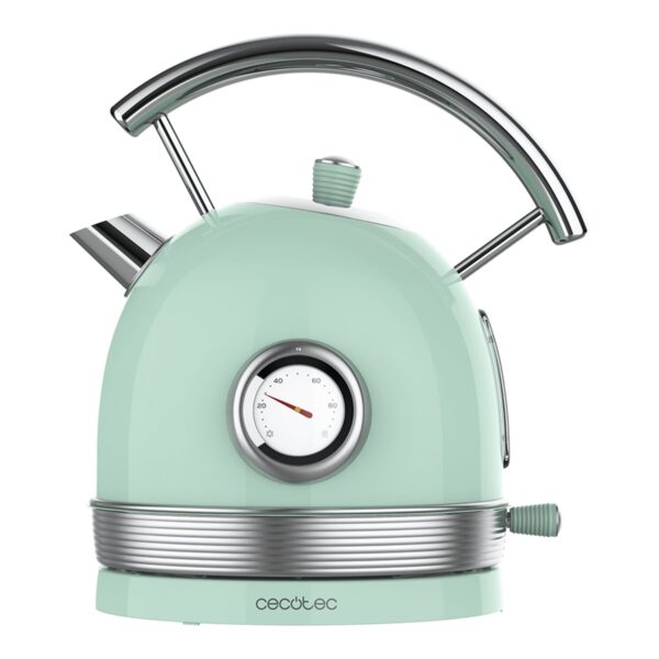 Cecotec Kettle | ThermoSense 420 Vintage | 2200 W | Electric | 1.8 L | Stainless steel | 360° rotational base | Light Green