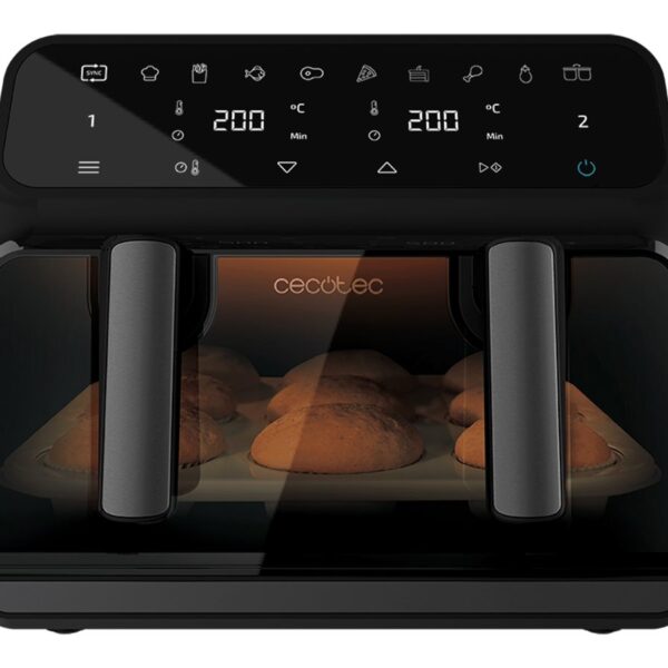 Cecotec Double hot air fryer | Cecofry Advance 9000 Window | Power 2200 W | Capacity 9 L | Black