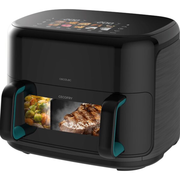 Cecotec Double hot air fryer | Cecofry&Grill Smokin'Prime 11000 | Power 2800 W | Capacity 11 L | Black
