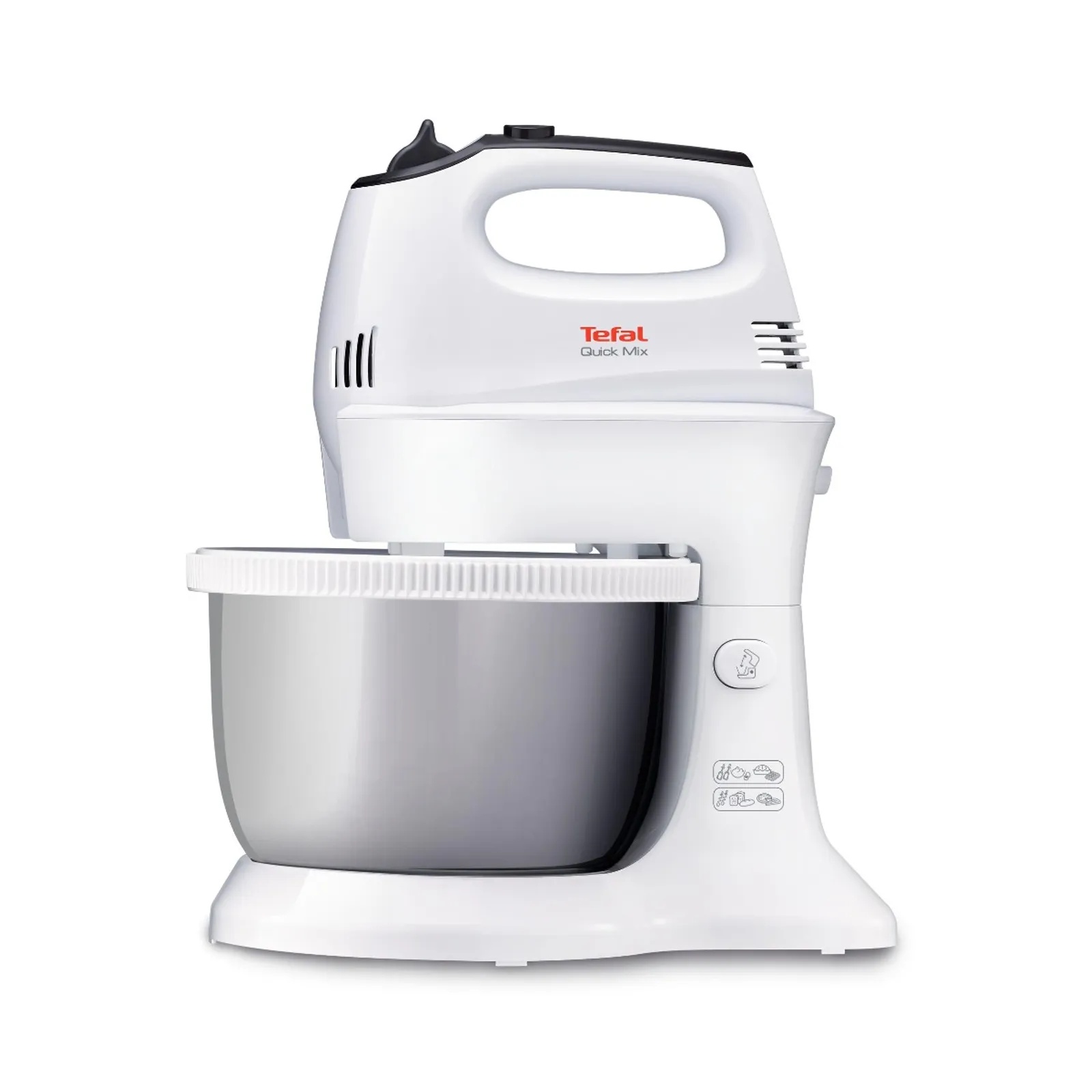 TEFAL HT312138 Quickmix | Hand Mixer | 300 W | Number of speeds 5 | Turbo mode | White/Stainless steel - Image 4