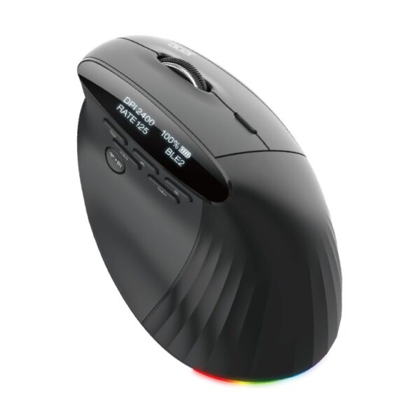 Acer Smart Fit Vertical Mouse, Retail pack | Wireless | Bluetooth | Black
