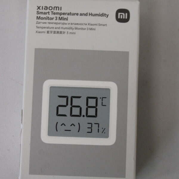 SALE OUT. Xiaomi Smart Temperature and Humidity Monitor 3 Mini | White | UNPACKED, MISSING ADHESIVE STICKER