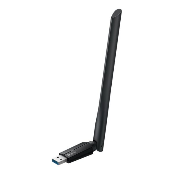 TP-LINK BE6500 Tri-Band Wi-Fi 7 High Gain Wireless USB Adapter | Archer TBE400U Plus | 2.4 GHz, 5 GHz, 6 GHz | 802.11ax | MU-MiMO No | no PoE | Antenna type High-Gain Tri-Band