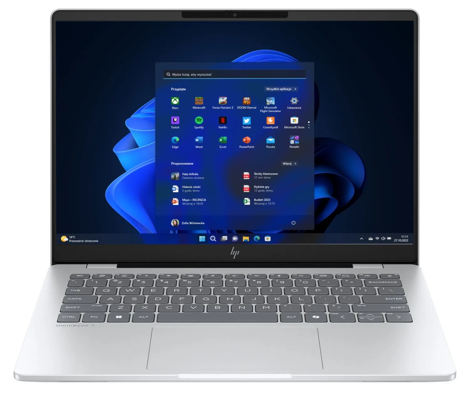 HP OmniBook | 7 AI 14 | Silver | 14 " | OLED | WUXGA | Intel Core Ultra 5 | 225U | 16 GB | Solid-state drive capacity 512 GB | Intel Graphics | Windows 11 Pro | Keyboard language English | Warranty 24 month(s)