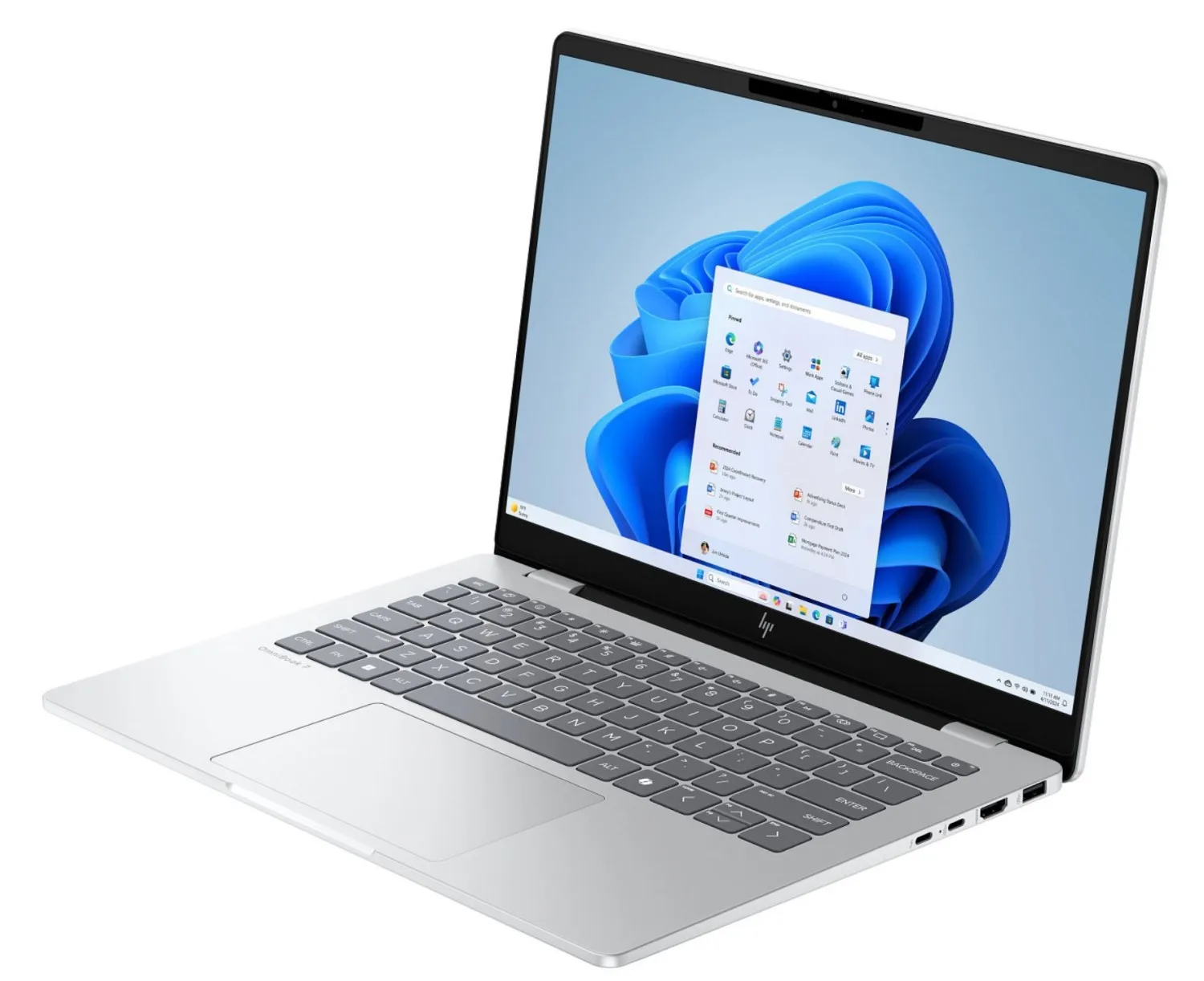 HP OmniBook | 7 AI 14 | Silver | 14 " | OLED | WUXGA | Intel Core Ultra 5 | 225U | 16 GB | Solid-state drive capacity 512 GB | Intel Graphics | Windows 11 Pro | Keyboard language English | Warranty 24 month(s) - Image 3