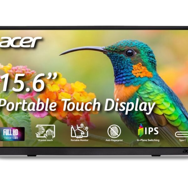 Acer | PM161QT bmiuux | 16 " | IPS | FHD | 16:9 | 60 Hz | 6 ms | 1920 x 1080 pixels | Touchscreen | 220 cd/m² | HDMI ports quantity 1 | Black
