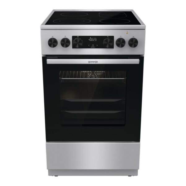 Gorenje | Cooker | GECS5C70XA | Hob type Vitroceramic | Oven type Electric | Stainless steel | Width 50 cm | Grilling | LED | Depth 59.4 cm | 70 L