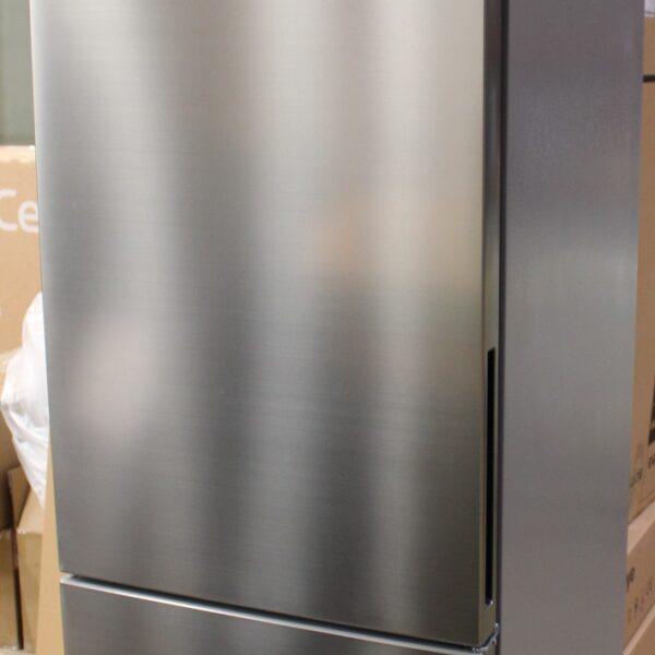 SALE OUT. Midea MDRB600MME46 Refrigerator, E, Freestanding, Combi, Height 201 cm, Fridge net 313L, Freezer net 130L, Grey | Midea Refrigerator | MDRB600MME46 | Energy efficiency class E | Free standing | Combi | Height 201 cm | No Frost system | Fridge net capacity 313 L | Freezer net capacity 130 L | Display | 35 dB | Stainless steel | UNPACKED