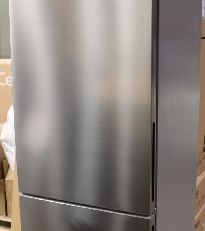 SALE OUT. Midea MDRB600MME46 Refrigerator, E, Freestanding, Combi, Height 201 cm, Fridge net 313L, Freezer net 130L, Grey | Midea Refrigerator | MDRB600MME46 | Energy efficiency class E | Free standing | Combi | Height 201 cm | No Frost system | Fridge net capacity 313 L | Freezer net capacity 130 L | Display | 35 dB | Stainless steel | UNPACKED
