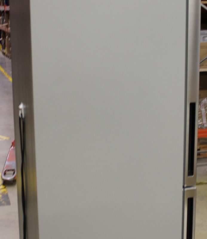 SALE OUT. Midea MDRB600MME46 Refrigerator, E, Freestanding, Combi, Height 201 cm, Fridge net 313L, Freezer net 130L, Grey | Midea Refrigerator | MDRB600MME46 | Energy efficiency class E | Free standing | Combi | Height 201 cm | No Frost system | Fridge net capacity 313 L | Freezer net capacity 130 L | Display | 35 dB | Stainless steel | UNPACKED - Image 2