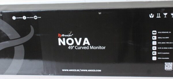 SALE OUT. Arozzi Nova 49" VA, 165Hz - White | Arozzi Nova | 49 " | VA | 32:9 | 165 Hz | 4 ms | 5120 x 1440 pixels | 350 cd/m² | HDMI ports quantity 2 | White | Warranty 24 month(s) | DAMAGED PACKAGING, USED, SCRATCHED BODY AND AC-ADAPTER