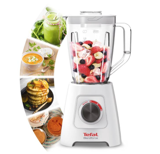 TEFAL | Blender | Blendforce II | Tabletop | 600 W | Jar material Plastic | Jar capacity 2 L | Ice crushing | White - Image 5