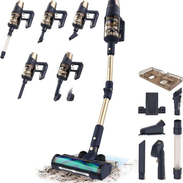 Cecotec Vacuum cleaner | Rockstar RX70 AquaPet Flex Conga | Cordless operating | Stick/handheld | 780 W | Operating time (max) 100 min | Blue/Gold