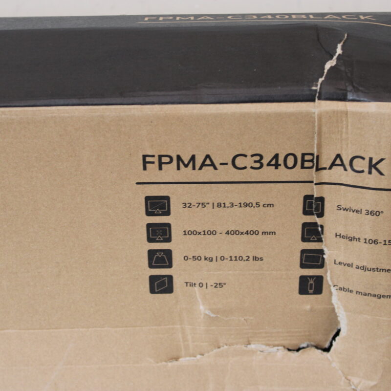 SALE OUT. Neomounts FPMA-C340BLACK Monitor/TV mount ceiling 32-75" - h 106-156 cm | Neomounts Ceiling mount | FPMA-C340BLACK Monitor/TV mount ceiling screen | Adjustable Height, Rotate, Tilt, Swivel | 32-75 " | Maximum weight (capacity) 50 kg | DAMAGED PACKAGING - Image 2