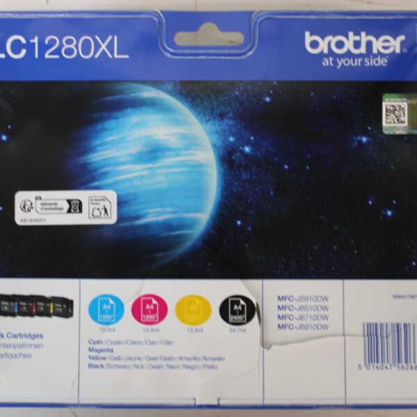 SALE OUT. Brother LC1280XL Multipack Ink Cartridge C/M/Y/BK | Brother Multipack | LC1280XL | Ink Cartridge | Magenta, Cyan, Yellow, Black | DAMAGED PACKAGING