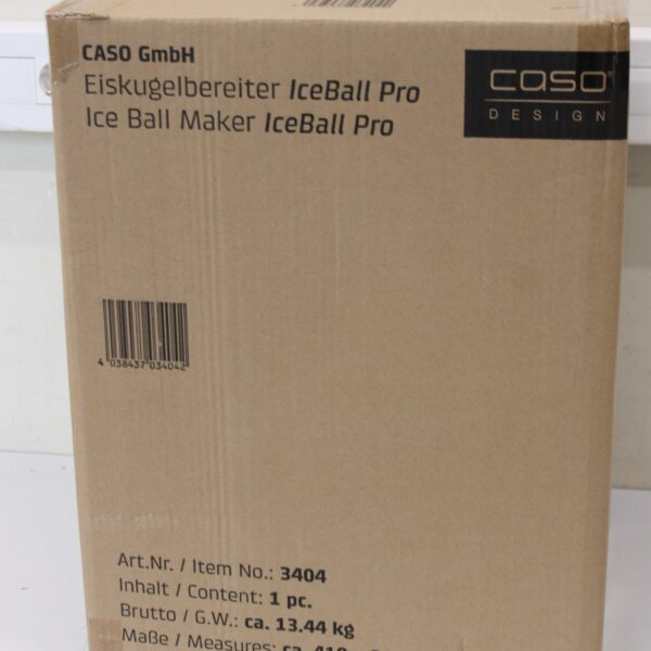 SALE OUT. Caso Ice Ball Maker | IceBall Pro | Power 130 W | Capacity 1.3 L | Matt Black | USED, DIRTY
