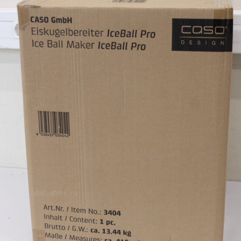 SALE OUT. Caso Ice Ball Maker | IceBall Pro | Power 130 W | Capacity 1.3 L | Matt Black | USED, DIRTY