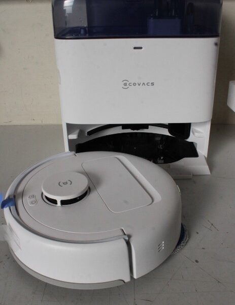 SALE OUT. Ecovacs DEEBOT mini Vacuum cleaner, Robot, Wet&Dry, ZeroTangle Technology, Agile Navigation, White/Blue + Auto-empty station | Ecovacs Robotic Vacuum Cleaner | DEEBOT mini BLUE | Wet&Dry | Li-ion | 3200 mAh | Dust capacity 1.8 L | 8000 Pa | White/Blue | DAMAGED PACKAGING, UNPACKED