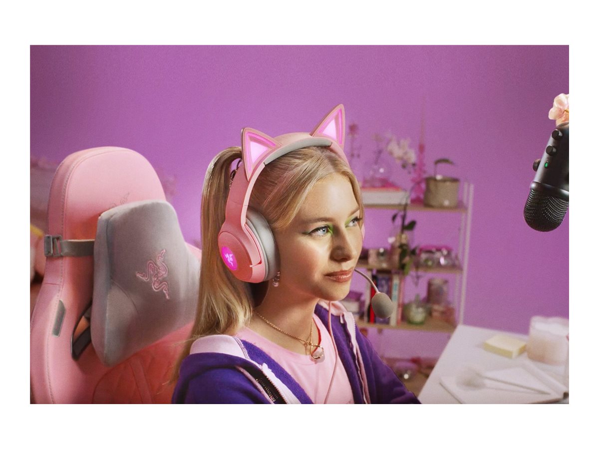 Razer | Headset | Kraken Kitty V2 | Wired | On-Ear | USB Type A | Quartz - Image 3