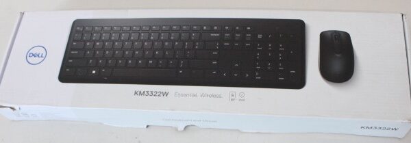 SALE OUT. | Dell | Keyboard and Mouse | KM3322W | Keyboard and Mouse Set | Wireless | Batteries included | Wireless connection | US | Black | DAMAGED PACKAGING