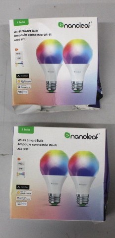 SALE OUT. Nanoleaf Essentials Smart A60 Bulb E27 Matter WiFi 9W 900Lm RGBCW 2700-6500K, 2pcs pack | Nanoleaf Essentials Smart A60 Bulb Matter WiFi 900Lm 2700-6500K, 2pcs pack | E27 | 9 W | RGBCW | DAMAGED PACKAGING